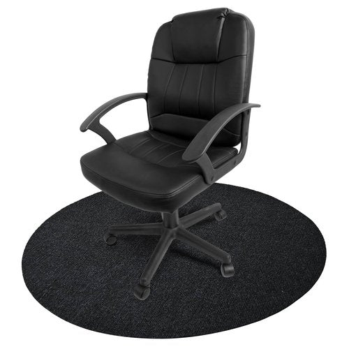 Stranthother 36" Rolling Office Chair Mat for Carpet & Hardwood Floors Round Desk Chair Mat Rug Hard Floor Protector Cover Home Floor Mat for Computer Desk Rolling Chair Office (Black)