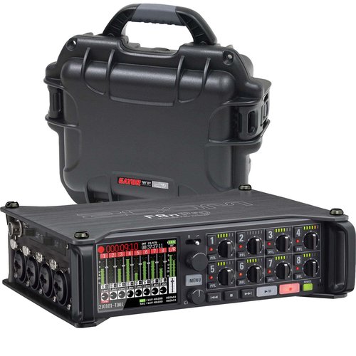 Zoom F8n Pro Multitrack Field Recorder, Gator GU-0806-03-WPDF Titan Bundle