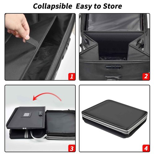 5200°F Upgraded Fireproof Document Box & Fireproof Expanding File Folder, 2 Layer File Cabinet Organizer with lock,Collapsible Water Resistant Storage for Hanging Letter/Legal Folder Home Office-60L