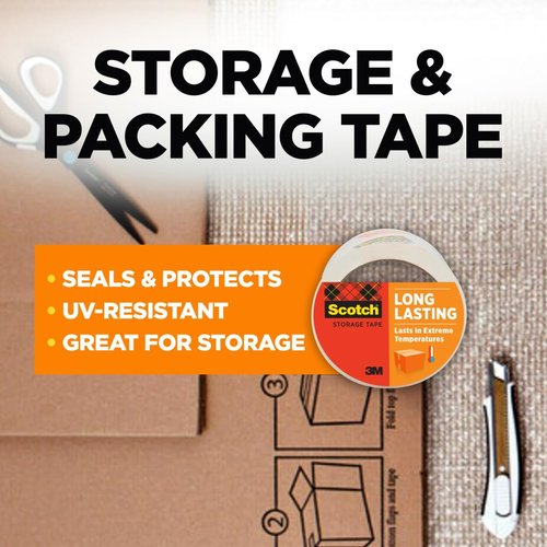 Scotch Long Lasting Shipping Tape - Durable Dispenser Included, 1.88 In. X 54.6 Yd., 4-Pack