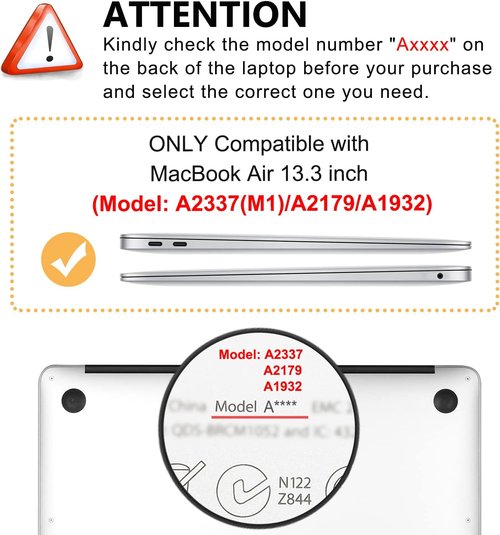 Frost Case for MacBook Air 13" M1 | 6-in-1 Hard Shell, Keyboard Cover & Screen Protector - Matte Clear