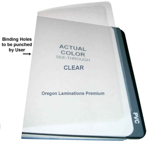 7 Mil Clear Plastic Report Binding Covers [pk of 100] 8-3/4 x 11-1/4 with 2 Rounded Corners, unpunched Sheets