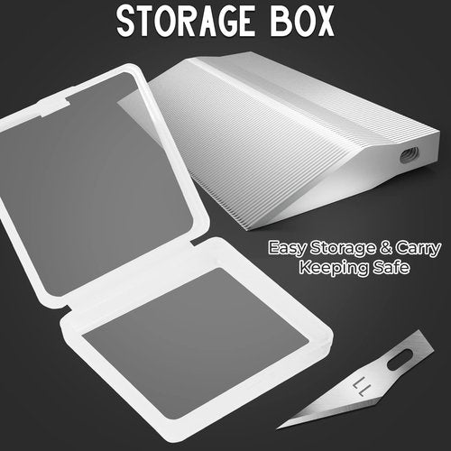 Jetmore 100 Pack Exacto Knife Blades, Hobby & Craft Knife Replacement Blades with Storage Box for Scrapbooking, Caving & Stencil