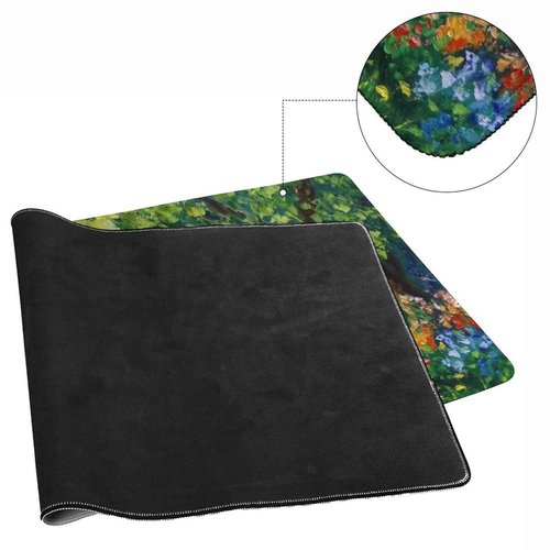 PailailaiNest Desk Pad Mat Large Mousepad Peacock Animal Bird Elegant Green Nature Flower Painting Large Mouse Pad for Desk Pad Mat for Keyboard and Mouse Pad Office Supplies for Desk 40x90cm