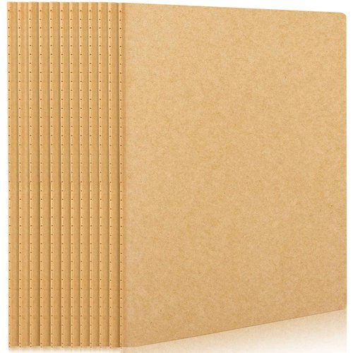EUSOAR Journal Notebook, 12 Pack A4 11" x 8-1/2", 40 Sheets/ 80 Pages, 100gsm Thick Paper, Kraft Notebooks College Ruled, Line Travelers Journals Bulk Softcover, for Diary Writing Work Office
