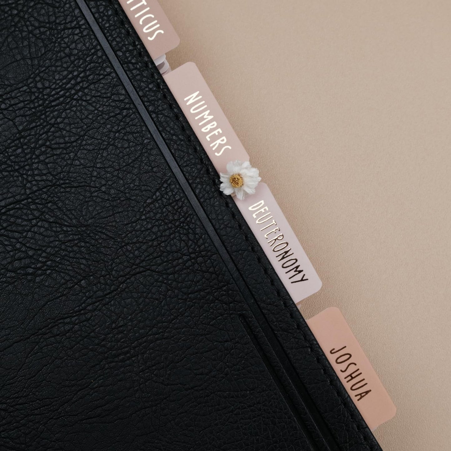 UPAFEXXI-Laminated Bible Tabs (Gold Foil Embossed Lettering), Bible Tabs for Women and Men, Reposition Large Print Stickers, Easy to Read and Apply, 80Chapters Labels for Easy Navigation(Cappuccino)