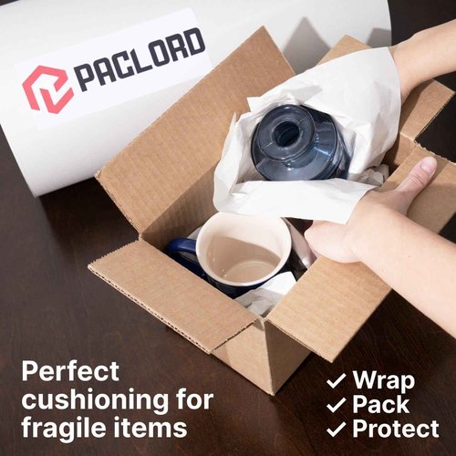 Paclord Large 24" x 1440' Newsprint Paper Roll - Extra 26 lbs Thick - Money Saving Equivalent to 1000pc 18"x17" Newsprint Sheets - for Wrapping, Shipping, Moving, and Void Filling