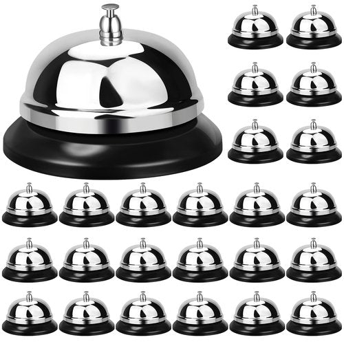 Yexiya 6 Pack Call Bell 3.35 Inch Diameter with Metal Anti-Rust Construction Service Bell for Hotels, Schools, Restaurants, Reception Areas, Hospitals, Warehouses