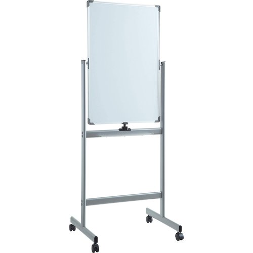 Lorell Doluble-Sided Magnetic Mobile Dry Erase Board Easel, 24" x 36", Built-in Marker Tray