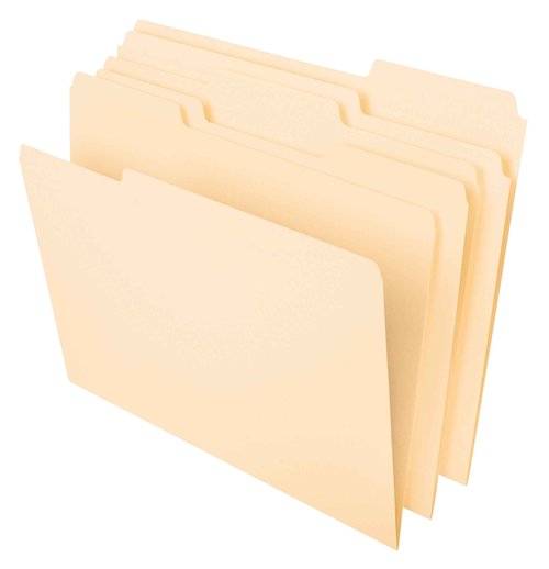 Pendaflex File Jackets, Letter Size, Manila, 2" Expansion, Reinforced Straight-Cut Tabs & File Folders, Letter Size, 8-1/2" x 11", Classic Manila, 1/3-Cut Tabs in Left, Right, Center Positions