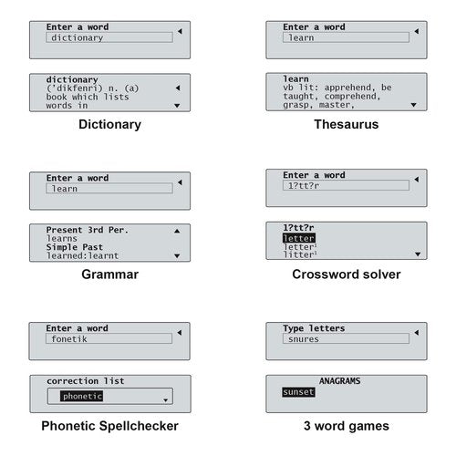 LEXiBOOK D650EN The English Dictionary, Definitions, Thesaurus, Grammar, Phonetic Spellchecker, with Battery, Blue/Grey