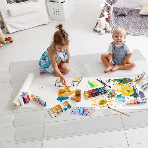 WHWM Large Clear Floor Mat 118.1" x 55.1" - Pet Flooring Protector, Clear Plastic Rug Protector, Vinyl Floor Mat - Ideal for Hardwood Floors, Home & Office Use - Waterproof and Easy to Clean
