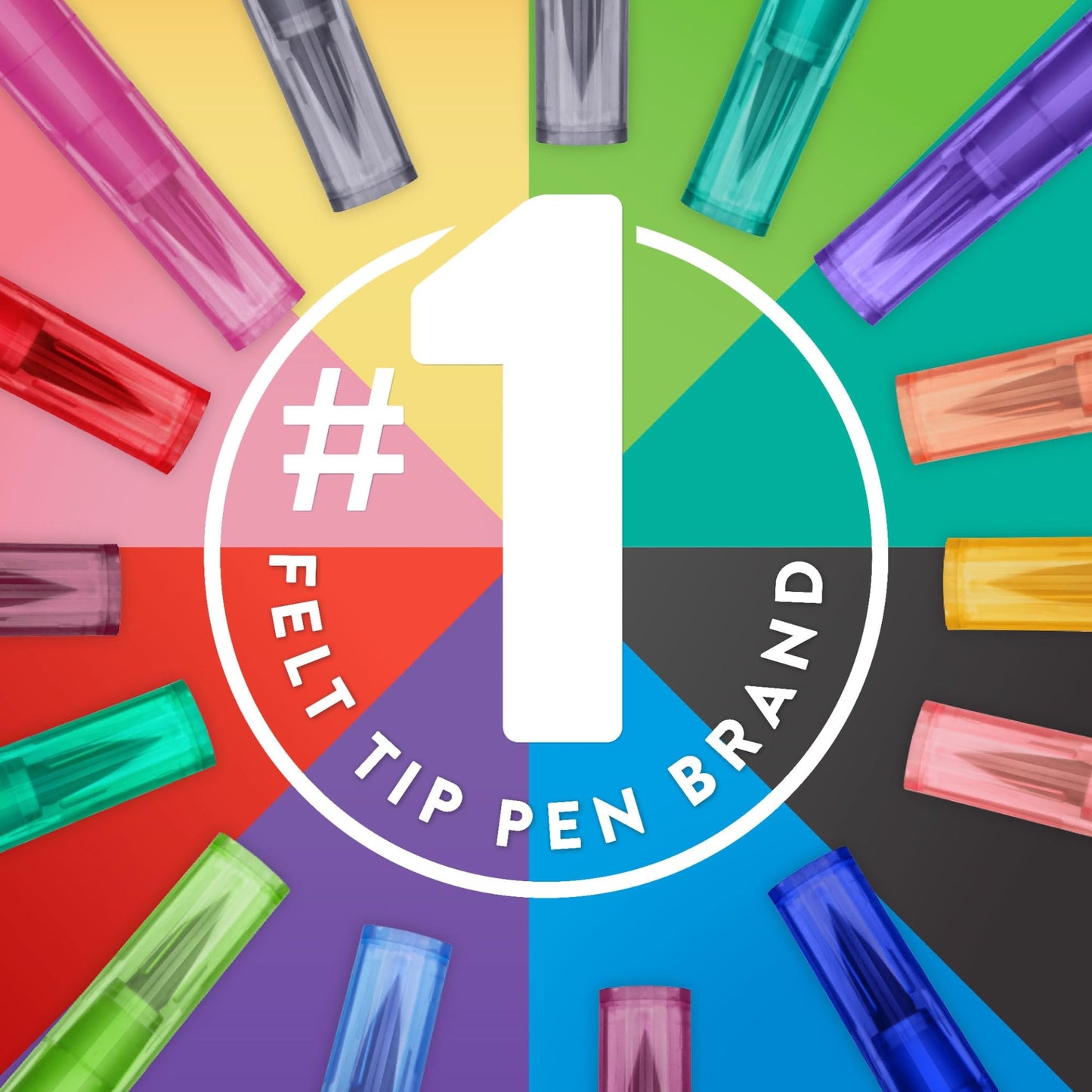 Paper Mate Flair Felt Tip Pens Variety Pack, Features Medium Point and DUAL Brush Pens, Assorted, 12 Count