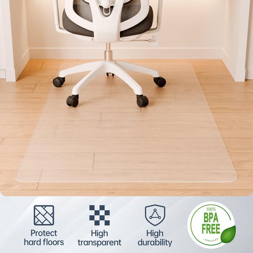 Futurwit Large Office Chair Mat for Hardwood Floors, 36" x 72" Floor Protector for Rolling Chair, Easy Glide Transparent Plastic Computer Chair Mat (Rectangle)