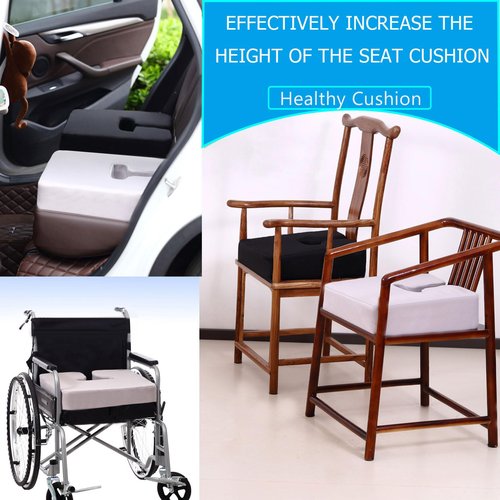 COMFelicify Extra Thick Office Chair seat Cushion, Back and Hip Pads, Non-Slip seat Cushion for Long Hours in wheelchairs/Cars and Dining Chairs.