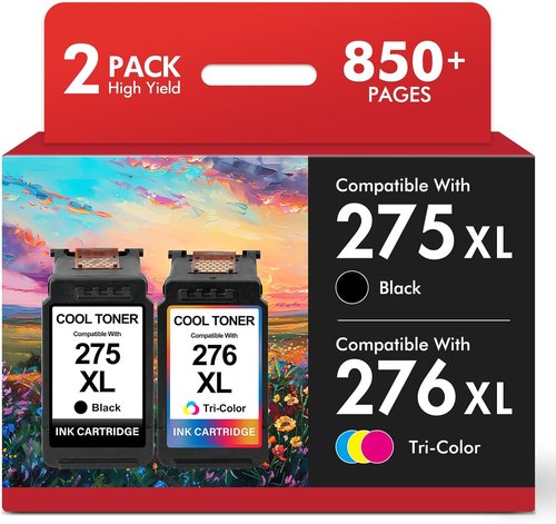 Canon 275XL & 276XL Ink Cartridges - High-Quality Replacement Combo Pack | 2 Black Cartridges for PIXMA TR4700 Series
