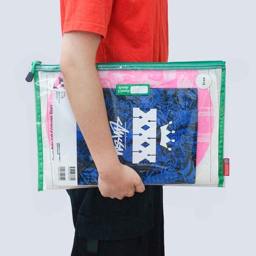 Rough Enough Plastic File Folder Clear Zipper Pouch Bags Document Holder Bag for Organizing A4 Paper Letter Office Teacher Art Supplies Storage