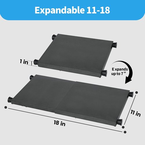 Skiennix Adjustable Locker Organizer Shelf - 30LB Load-Bearing Metal Design | Fits 11-18” Lockers, Black