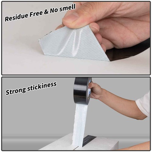 Oleitodh 22 Pack Black Duct Tape Bulk, 2 Inch Heavy Duty (Total 660 Yards), Strong No Residue All-Weather Tape, Tear by Hand, Multi-Use for Indoor