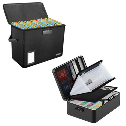ELOBOON Fireproof Comic Book Storage & Fireproof Document Box
