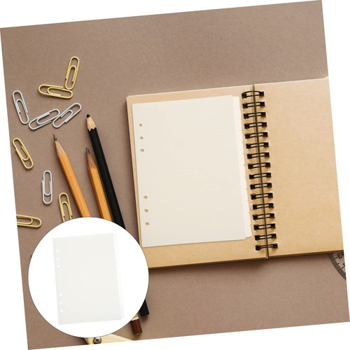 HOMSFOU 12Pcs Index Dividers Creative Plastic Tab Cards for Ring Binders Six Holes Practical Labels for Organizing Books Reports Journals and Planners