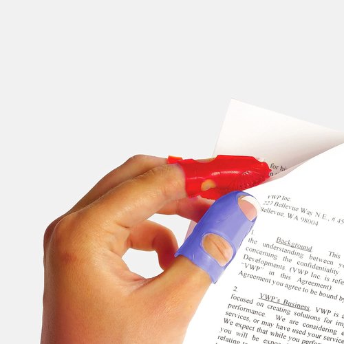 Tippi Micro-Gel Fingertip Grips, Size 7, Medium, Assorted, 10/Pack