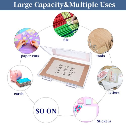 4 Pcs Magazine Protectors for Collectors A4 File Paper Storage Box Magazine Covers Plastic Protector Clear Portable Project Case Holder Folder Document Organizer for Office Supplies, 12. 1 x 9. 1 Inch