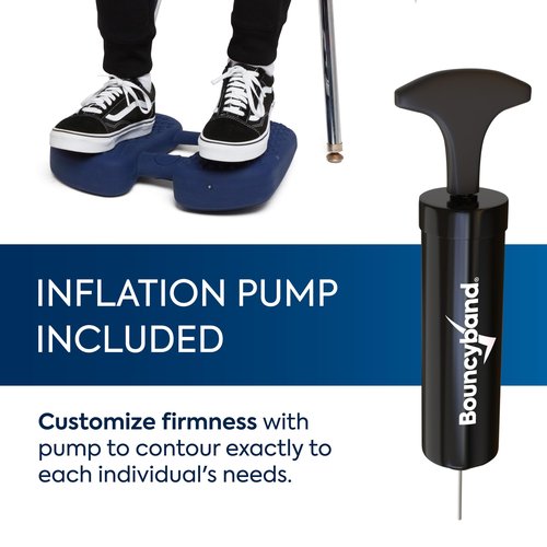 Bouncyband Wiggle Feet, Dark Blue, 1 Pack – Sensory Foot Cushion Quietly Facilitates Movement to Help Improve Concentration - 12” x 9” x 2.5” Sensory Tool, Ideal for The Classroom, Work, or at Home