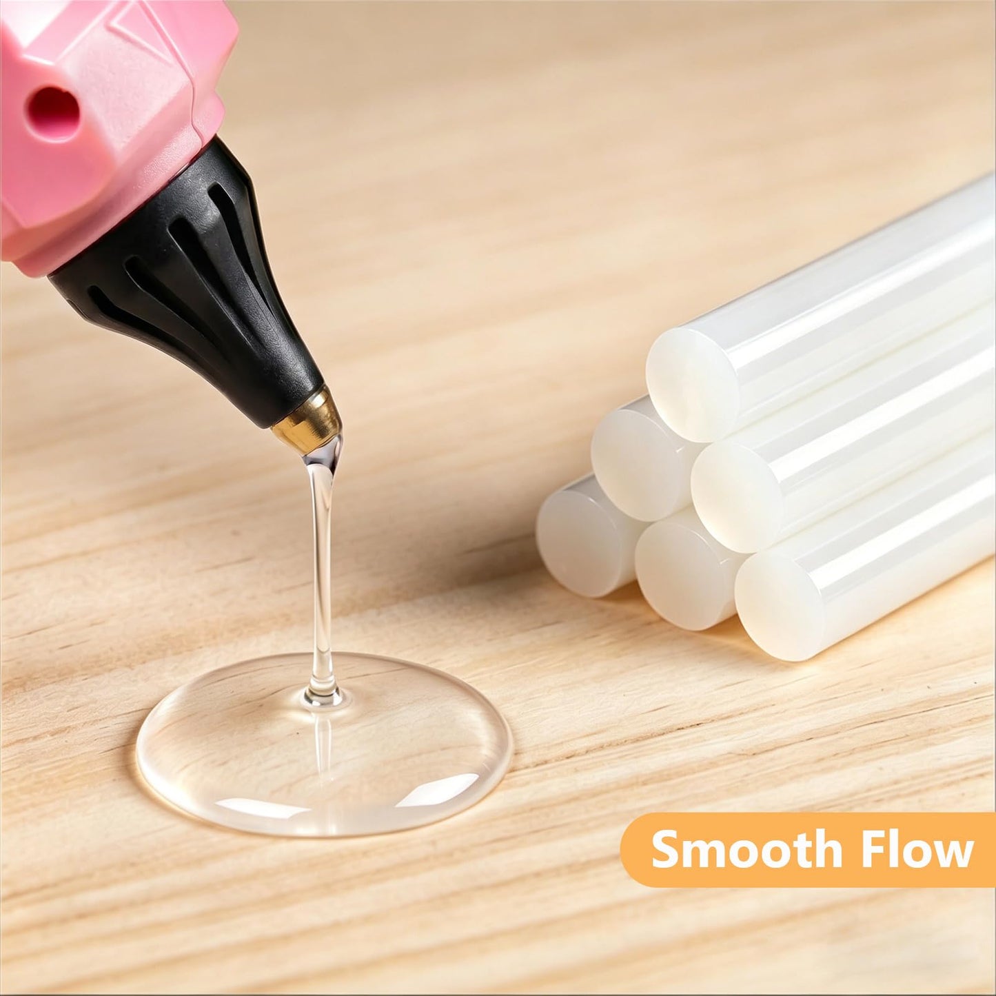 Thinklearn 20 PCS High Performance Full Size Hot Glue Sticks 8" X 0.43", Large Glue Sticks for Home & School Crafting, Repairs and DIY Projects