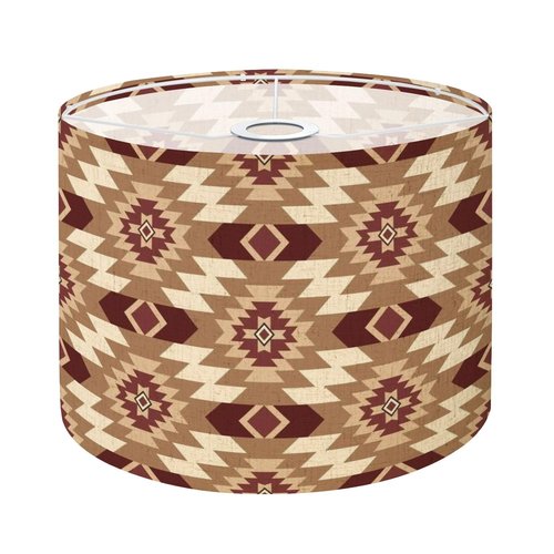 Cowboy Lampshades Western Lamp Shades Boho 1 Pack Geometric art American native Ethnic South Western design Light Shade for Table Lamps Floor Lamps Drum Lamp Shades Lampshade Replacement