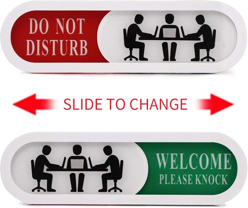 Regine Switzerland Do Not Disturb Sign - Privacy Indicator for Home, Office, Hotels | 6.69'' x 1.96''