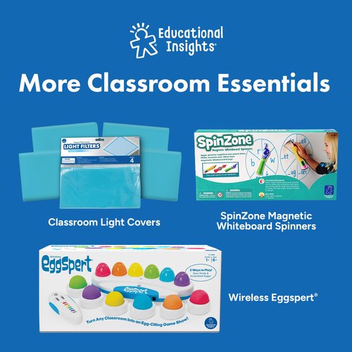 Educational Insights Jumbo Magnetic Spin Wheel - Customizable Magnetic Spinner for Classroom Games and Learning Activities, Fun Teacher & Classroom Supplies, Large Spinning Wheel for Dry Erase Board