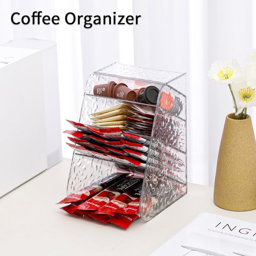 FABROK Pen Holder Desk Organizer, Clear Desktop Stationary Organizer, Plastic Art Supplies Storage Rack for Home, School, Office(Large)
