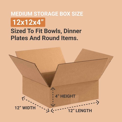 AVIDITI 12 x 12 x 4 Corrugated Cardboard Boxes, Flat 12"L x 12"W x 4"H, Pack of 25 | Shipping, Packaging, Moving, Storage Box for Home or Business, Strong Wholesale Bulk Boxes
