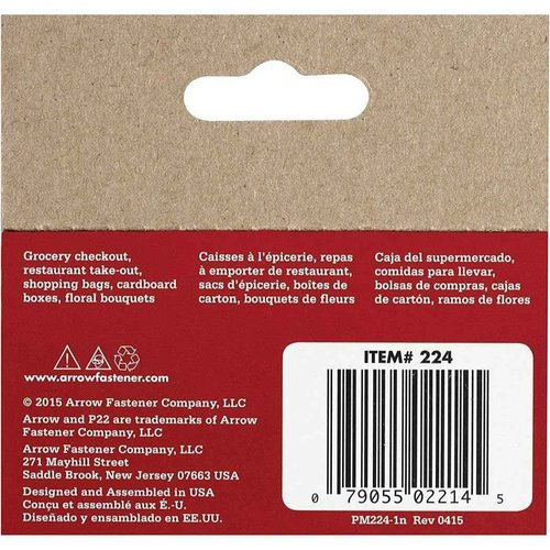 Arrow P22 Staples #224-1/4 Inch 6 mm for Staplers - Fastener Staples - 6-pack - 30,300 TOTAL STAPLES