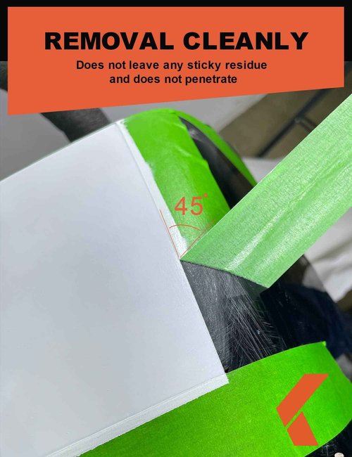 KREFINISH Painters Tape for Car - Green No Residue Automotive Masking Tape - Heat Resistant for Paint Booth, 1.88 Inches x 60 Yards, 4 Rolls