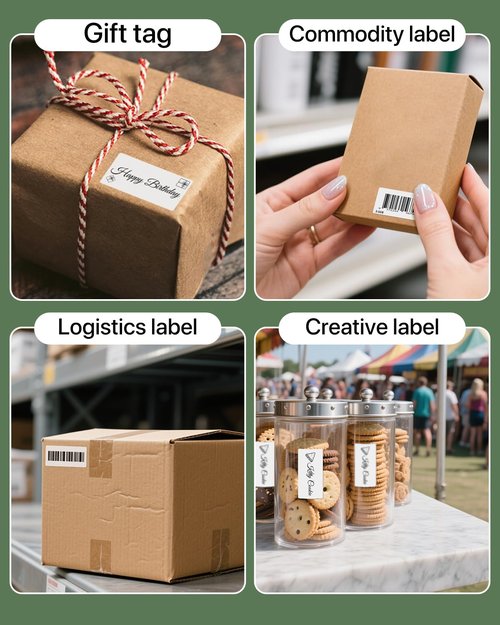 2×1 Inch Thermal Labels Sticker, 50.8mm x 25.4mm Direct Square Self-Adhesive Multi-Purpose Label Paper for Business with Perforation Line White 1000/Roll