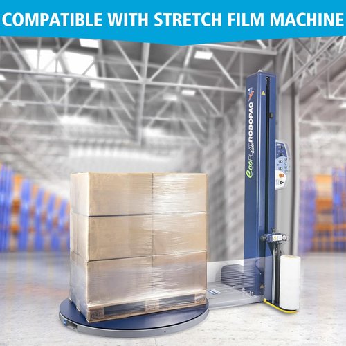 Bonison 18" x 2000' x 80 Shrink Wrap Pallet Wrap Stretch Film 20 Microns Thick Industrial Strength Shrink Film. Clear plastic polyethylene Machine Grade Stretch Film Wrap for Moving Packing Store
