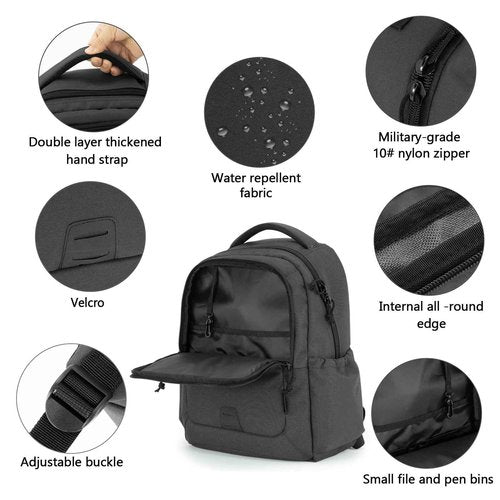VEAGIA Tactical Travel Laptop Backpacks Large Heavy Duty Work Backpack For Men women Airline Approved (New Black)