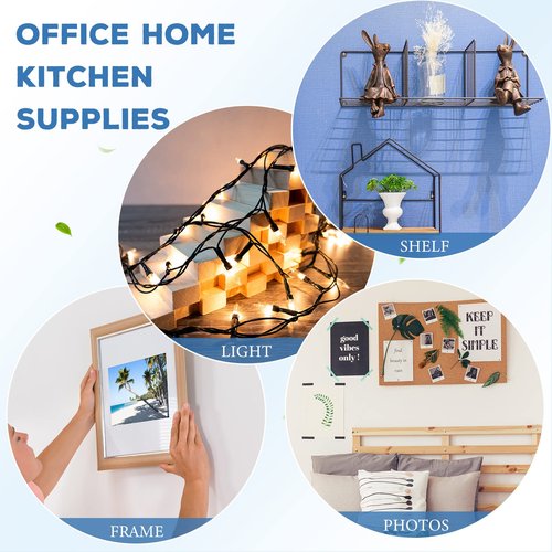 Ripeng 40 Pcs Cubicle Hooks for Fabric Wall, Cubicle Picture Hangers, Fabric Panel Wall Push Pin Hooks Wire Clips Metal Coat Hanger for 20 Lbs Office Kitchen Home Hanging Key Accessories