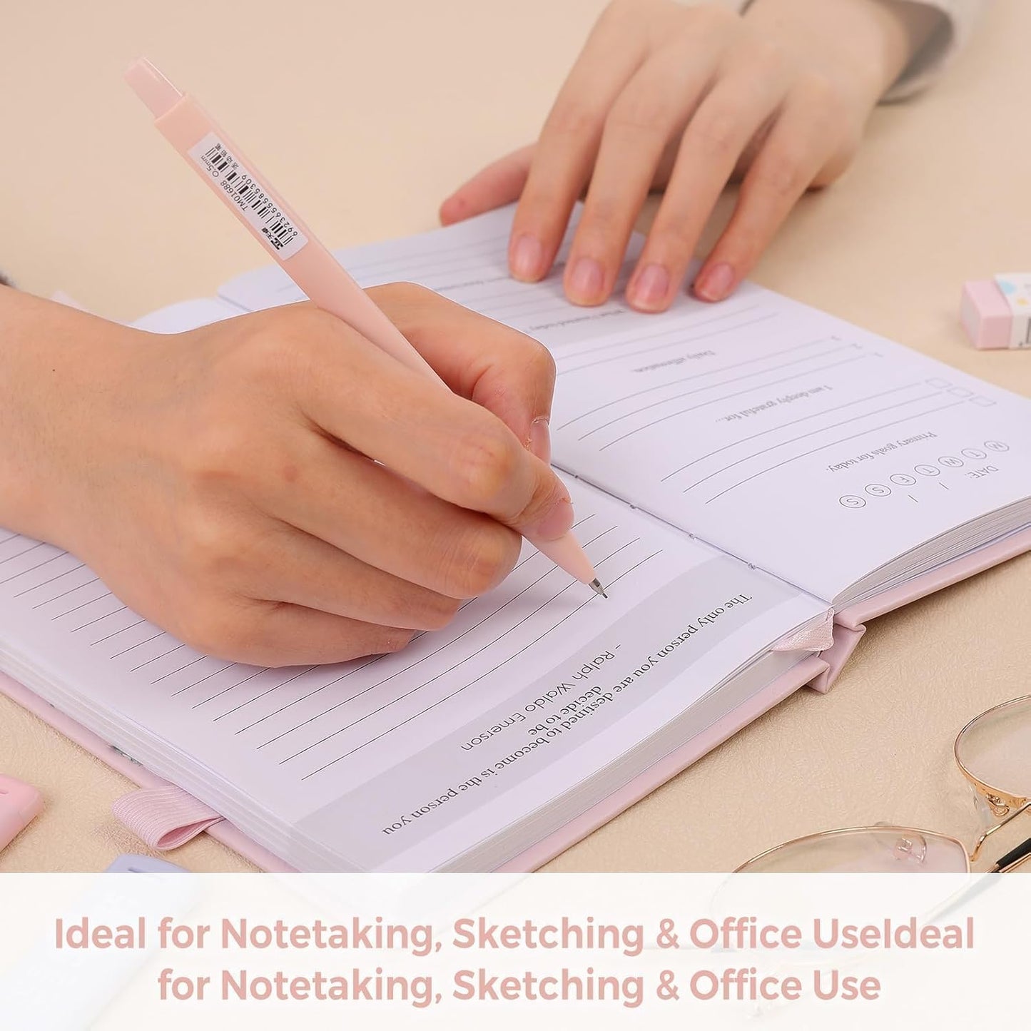 SKYDUE Mechanical Pencils Set - 0.5mm & 0.7mm with 360PCS HB Lead Refills & 4 Pastel Erasers | Aesthetic School Supplies