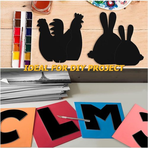 Black Foam Boards 30 Pack - 8x10 Inch, 3/16 Inch Thick Polystyrene Sheets for Art Projects