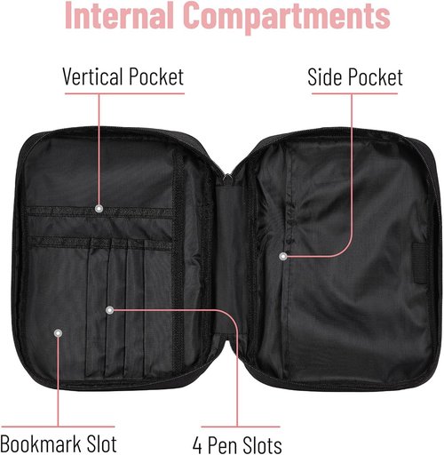 Mr. Pen Bible Cover Case - Durable Carrying Bag with Handle & Zipper Pocket | Black, Ideal Christian Gift