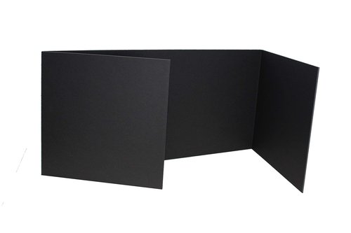 Flipside Products 12”x 48” Black Foam Study Carrel, Privacy Boards, Student Privacy and Focus Booth for The Classroom, Desk Divider Cubby for Tests, Made in USA - 24 Pack