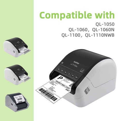 Anylabel Compatible 4.07" x 6.4" Die-Cut Large Labels Replacement for DK-1247 Shipping Address Compatible with Brother QL-1110NWB Label Printers (12 Rolls + 1 Frame, 180 Labels/Roll)