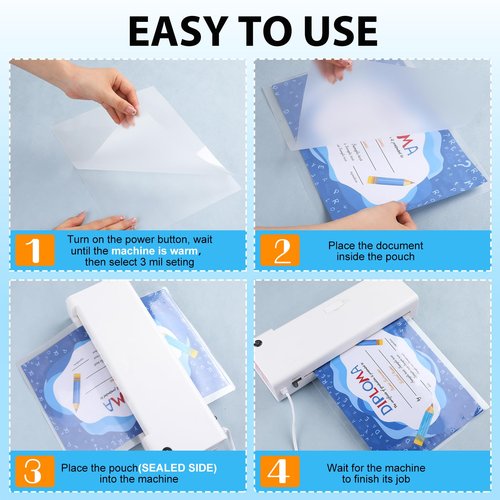 400 Pack Laminating Sheets, Holds 8.5 x 11 Inch Sheets, 3 mil, 9 x 11.5 Inches Thermal Laminating Pouches Lamination Sheet Paper for Laminator, Clear, Letter Size, Office and School Supplies