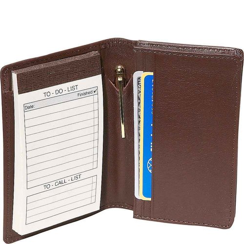 Royce Leather Deluxe Note Jotter Organizer (One size, Black)