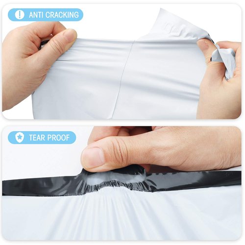 Fuxury Large Poly Mailers 14.5x19'' 100Pcs, Shipping Bags for Clothing, Strong Adhesive Sealing Mailing Envelopes, Waterproof Postal Mailer Poly Bags for Small Business