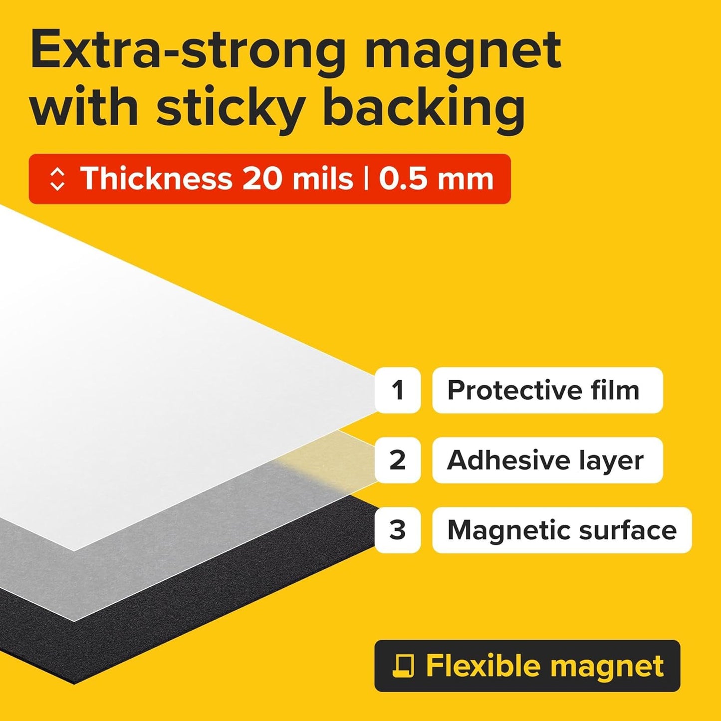 Strong Self-Stick Magnetic Sheets by [Brand Name] - Customizable Adhesive Paper for Photos & Crafts | 10 Pcs (4x6”/10x15cm)