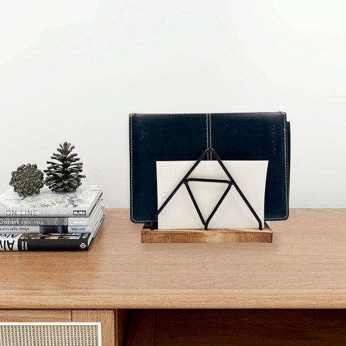 Daily Treasures Wooden Mail Organizer - Stylish Desktop Letter Holder for Home & Office